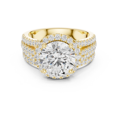 Round Halo Lab Grown Diamond Ring