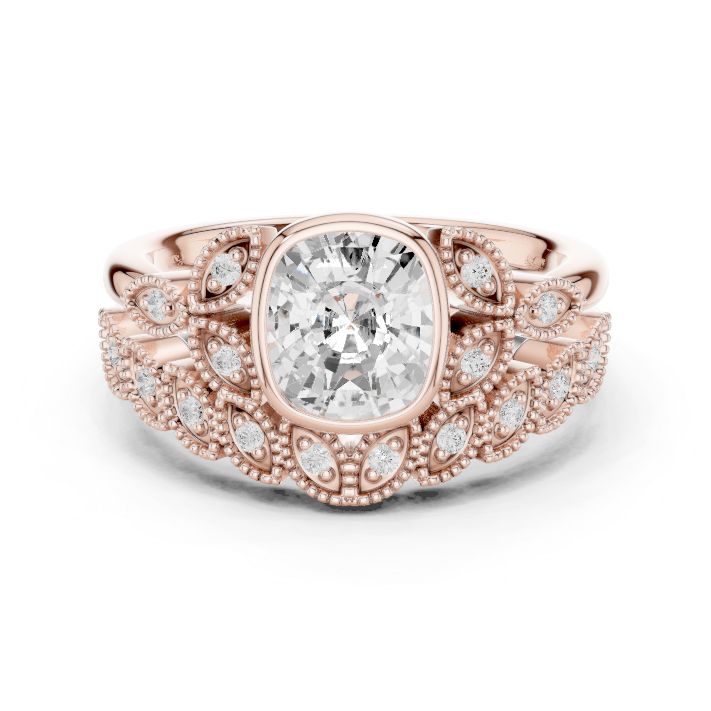Mixed Shape Lab Grown Diamond Halo Ring