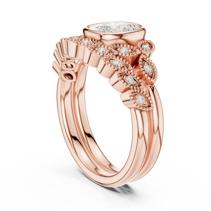 Mixed Shape Lab Grown Diamond Halo Ring