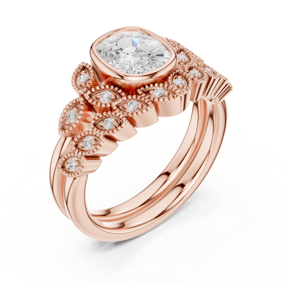Mixed Shape Lab Grown Diamond Halo Ring
