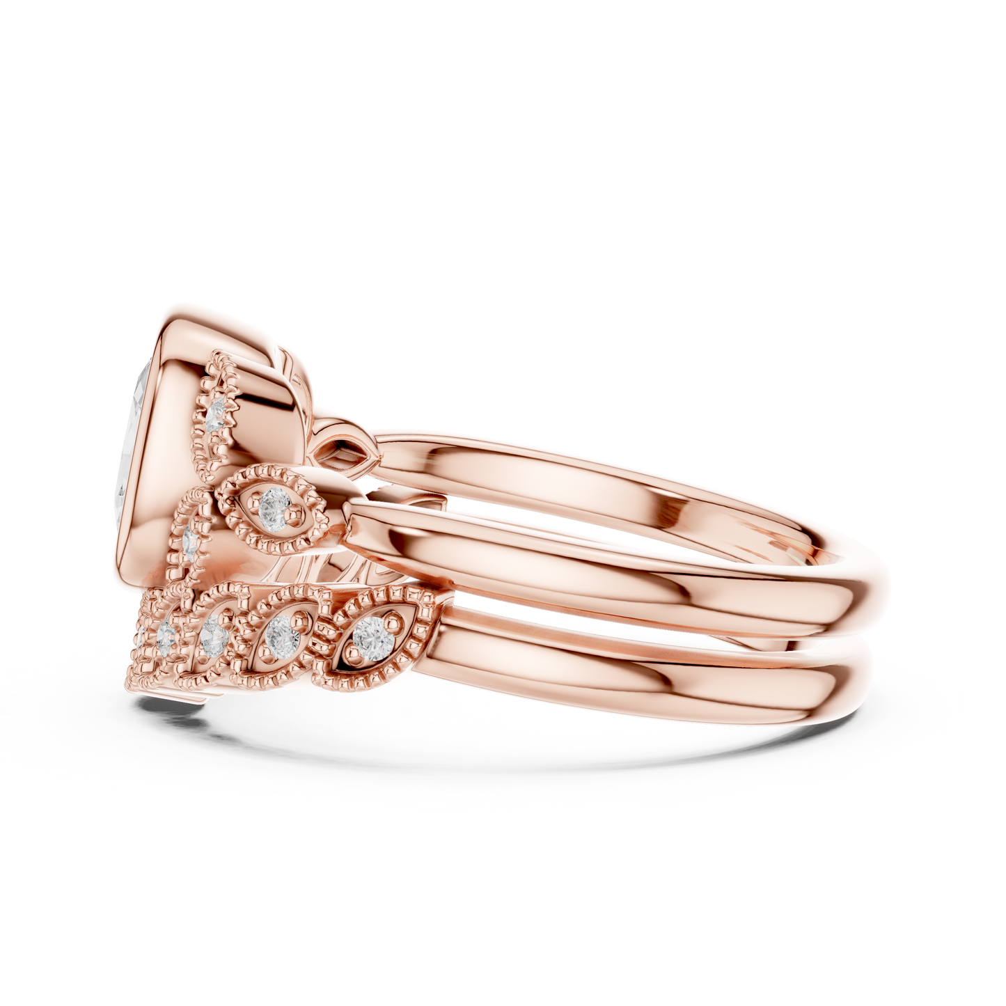 Mixed Shape Lab Grown Diamond Halo Ring