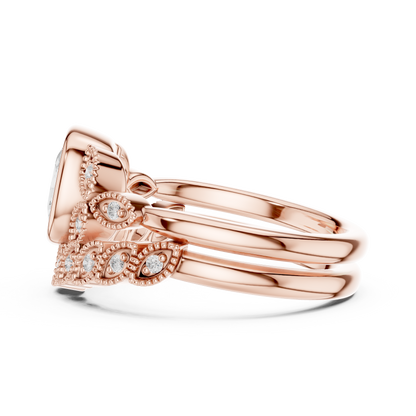 Mixed Shape Lab Grown Diamond Halo Ring