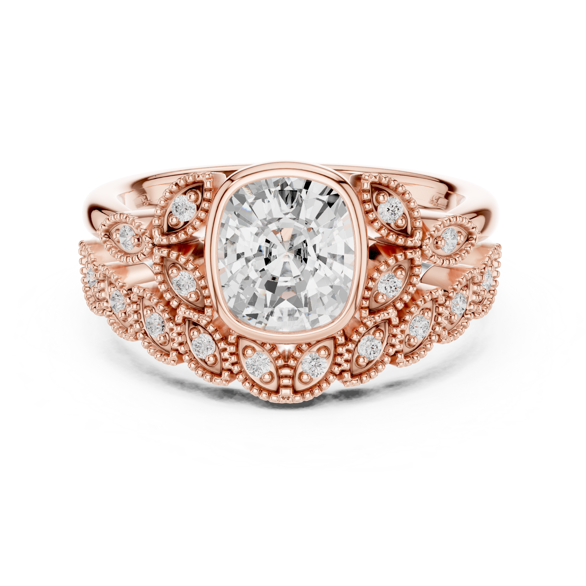 Mixed Shape Lab Grown Diamond Halo Ring