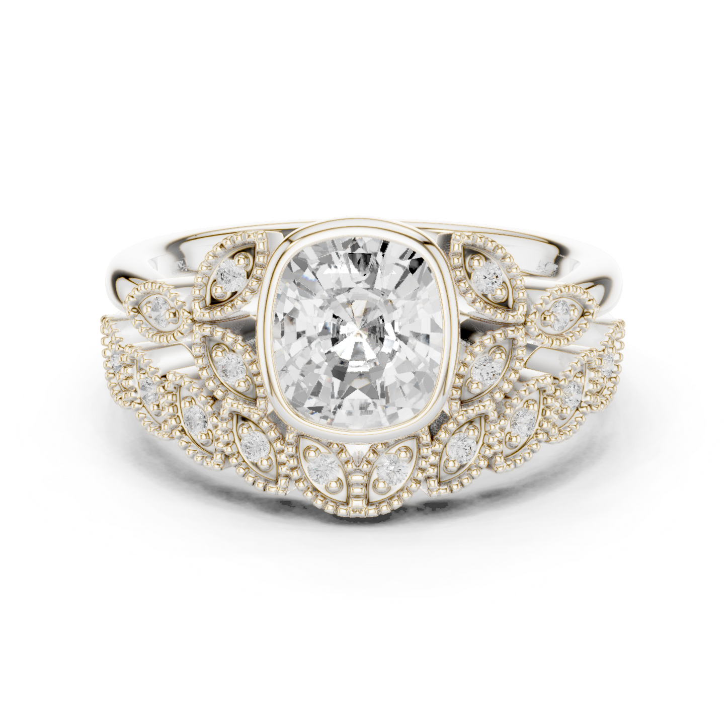 Mixed Shape Lab Grown Diamond Halo Ring
