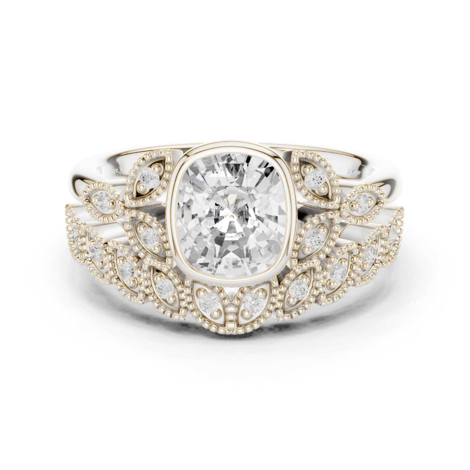 Mixed Shape Lab Grown Diamond Halo Ring