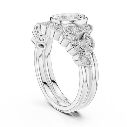 Mixed Shape Lab Grown Diamond Halo Ring