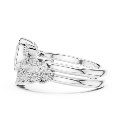 Mixed Shape Lab Grown Diamond Halo Ring