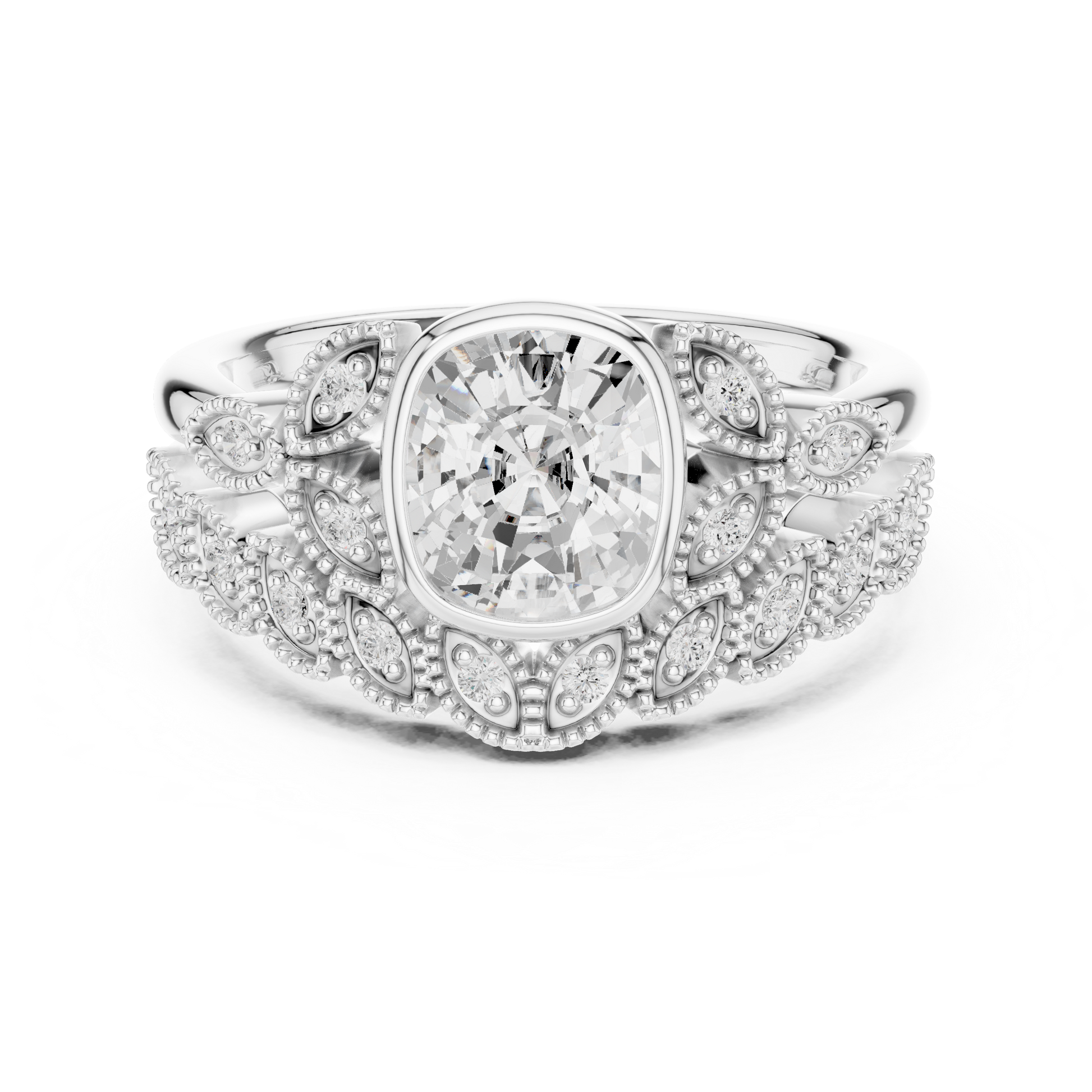 Mixed Shape Lab Grown Diamond Halo Ring