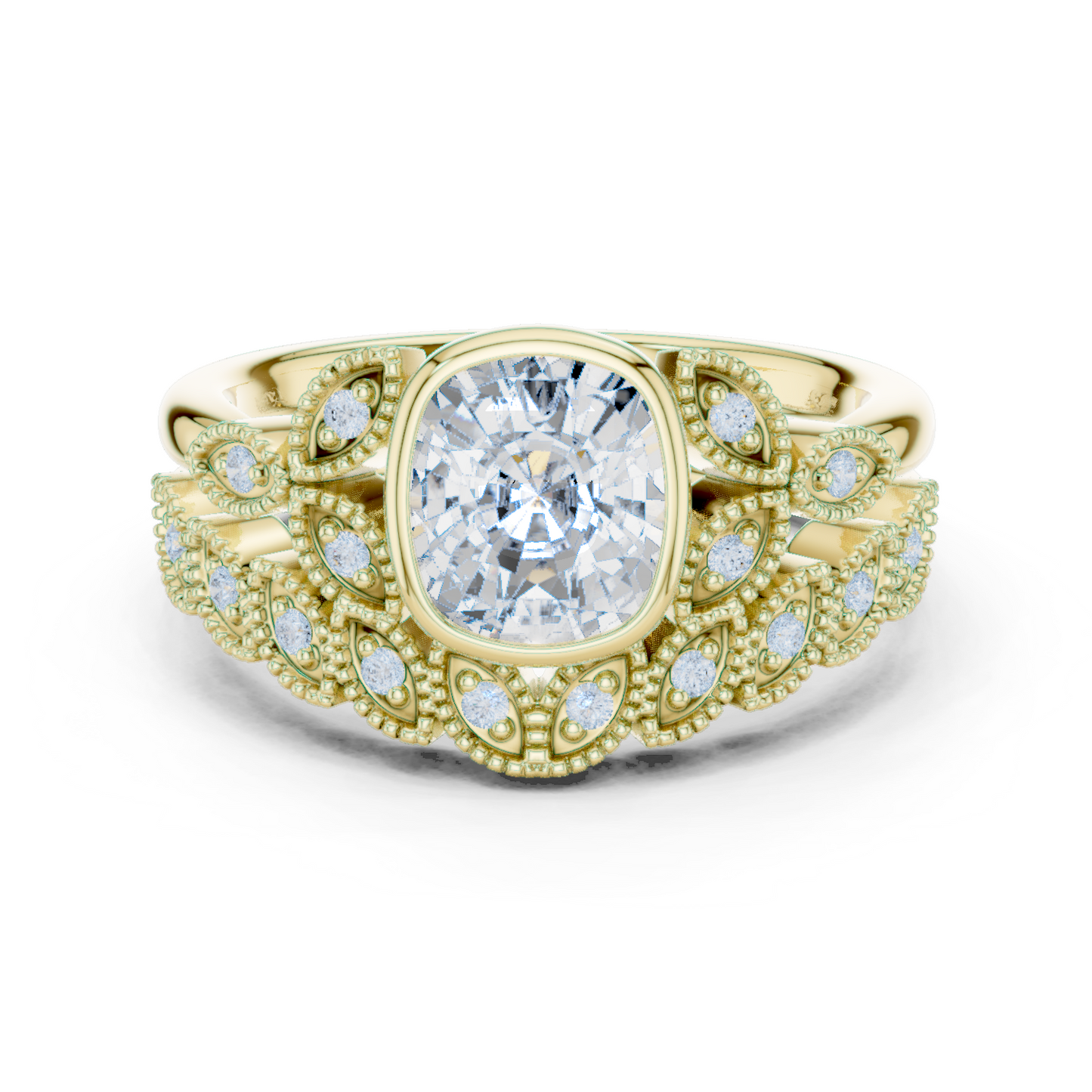 Mixed Shape Lab Grown Diamond Halo Ring