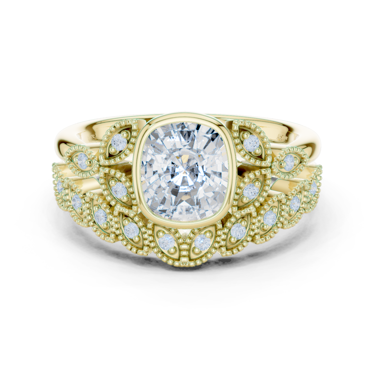 Mixed Shape Lab Grown Diamond Halo Ring