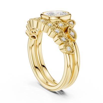 Mixed Shape Lab Grown Diamond Halo Ring