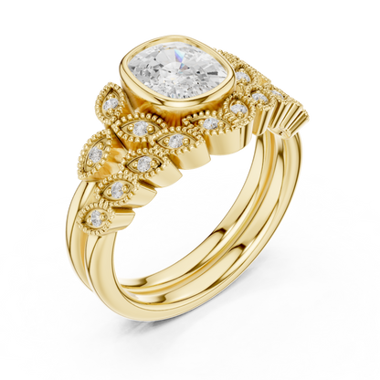 Mixed Shape Lab Grown Diamond Halo Ring