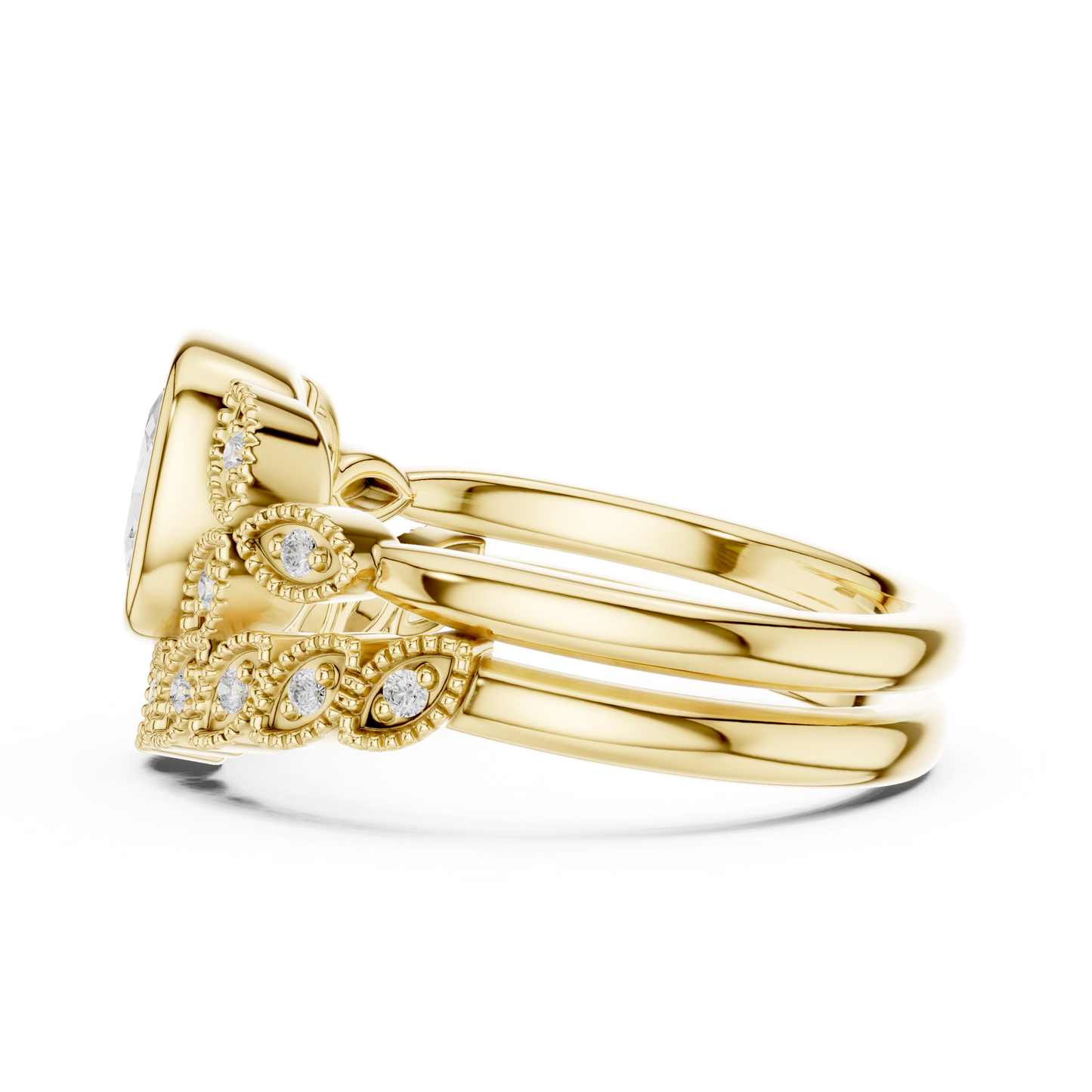 Mixed Shape Lab Grown Diamond Halo Ring