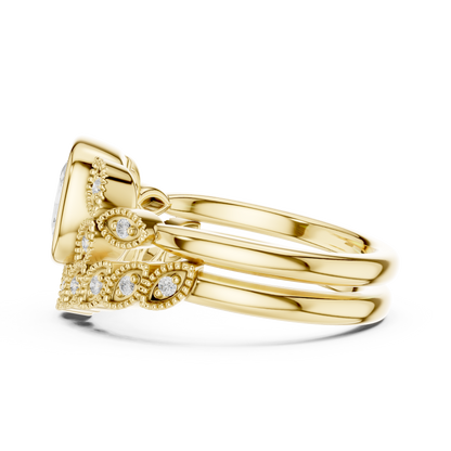 Mixed Shape Lab Grown Diamond Halo Ring