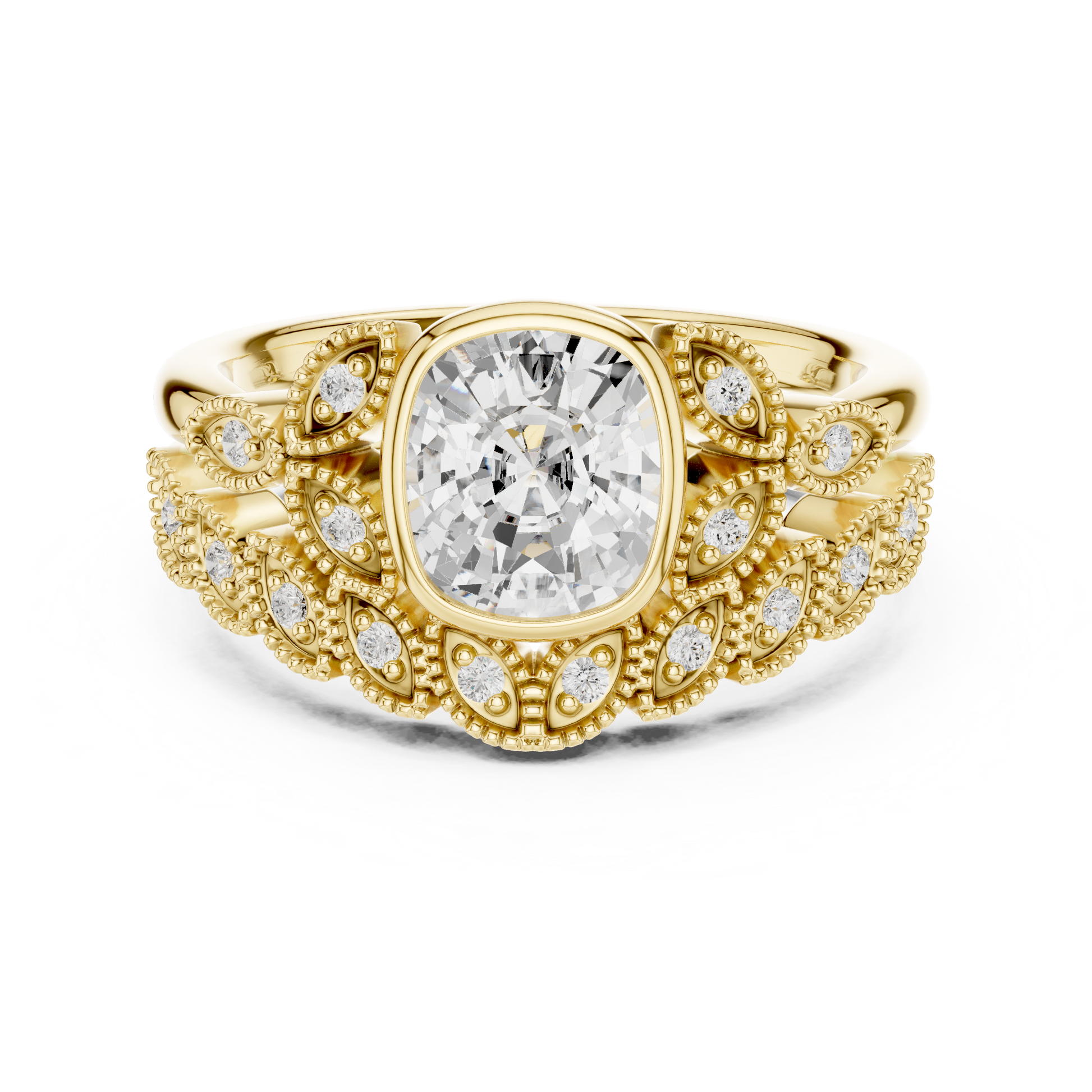 Mixed Shape Lab Grown Diamond Halo Ring