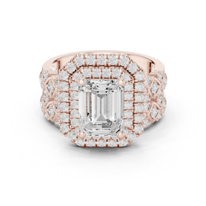 Mixed Shape Lab Grown Diamond Halo Ring