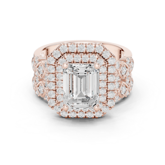 Mixed Shape Lab Grown Diamond Halo Ring