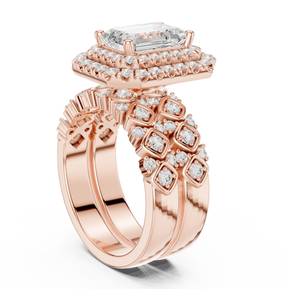 Mixed Shape Lab Grown Diamond Halo Ring