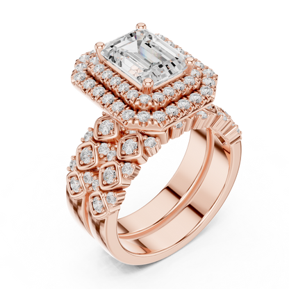 Mixed Shape Lab Grown Diamond Halo Ring