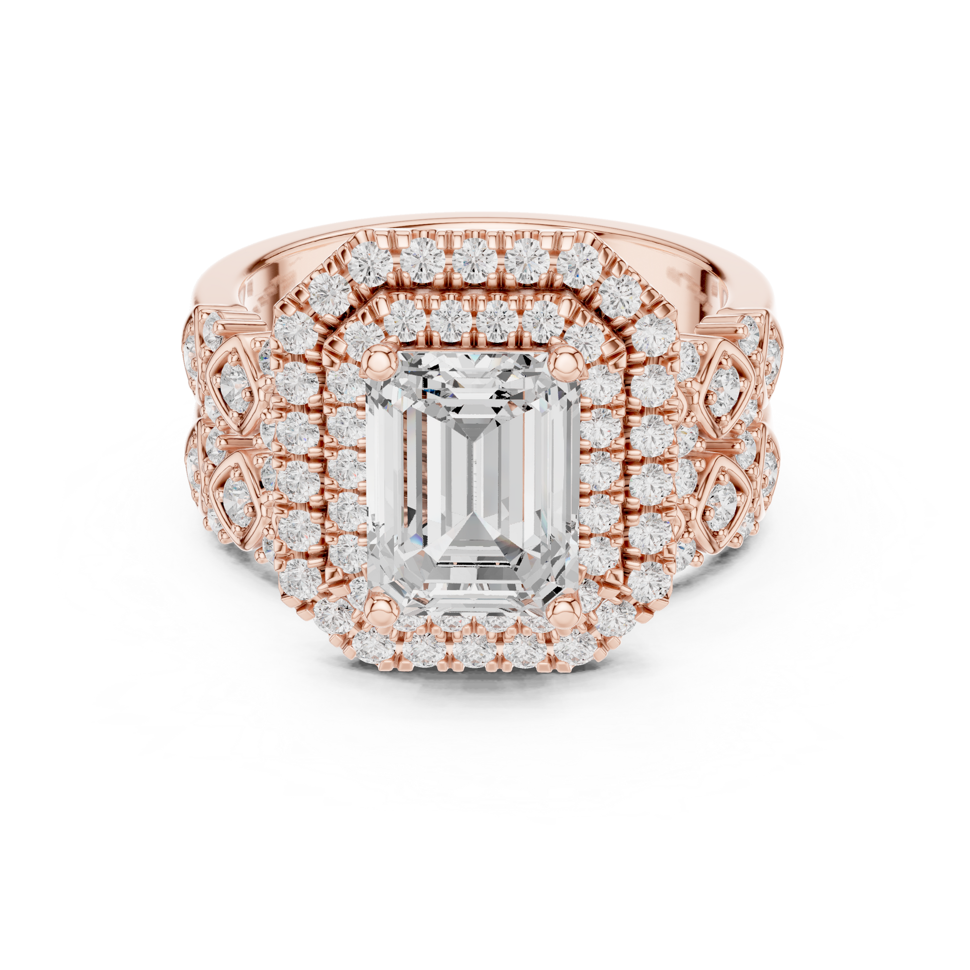 Mixed Shape Lab Grown Diamond Halo Ring