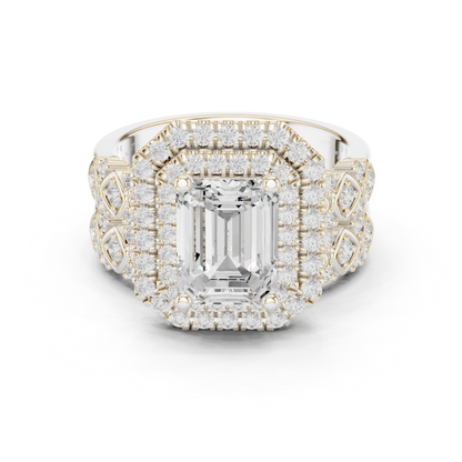 Mixed Shape Lab Grown Diamond Halo Ring