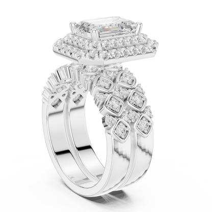 Mixed Shape Lab Grown Diamond Halo Ring