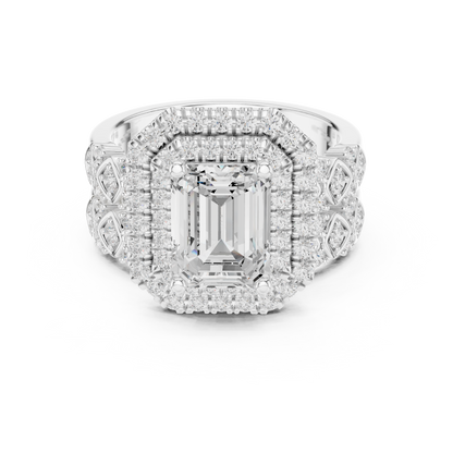 Mixed Shape Lab Grown Diamond Halo Ring