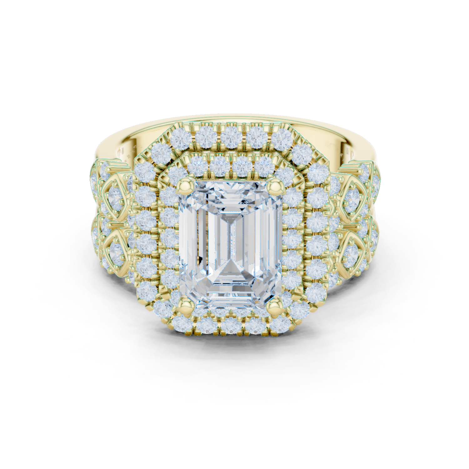 Mixed Shape Lab Grown Diamond Halo Ring