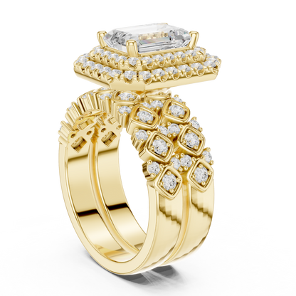 Mixed Shape Lab Grown Diamond Halo Ring