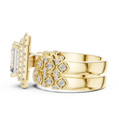 Mixed Shape Lab Grown Diamond Halo Ring