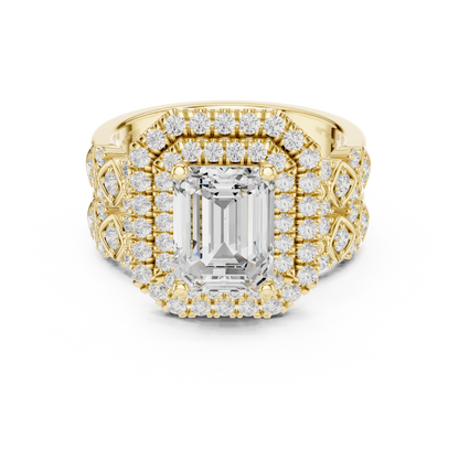 Mixed Shape Lab Grown Diamond Halo Ring