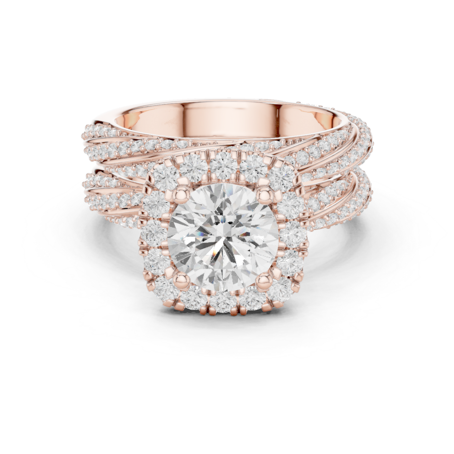 Round Halo Lab Grown Diamond Ring