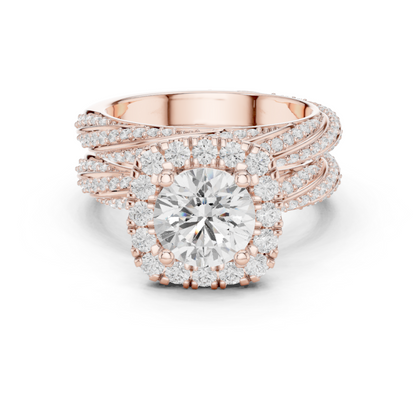Round Halo Lab Grown Diamond Ring