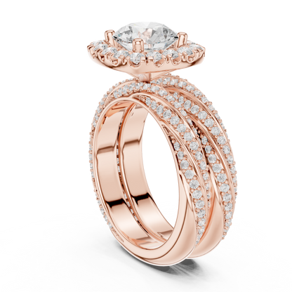 Round Halo Lab Grown Diamond Ring