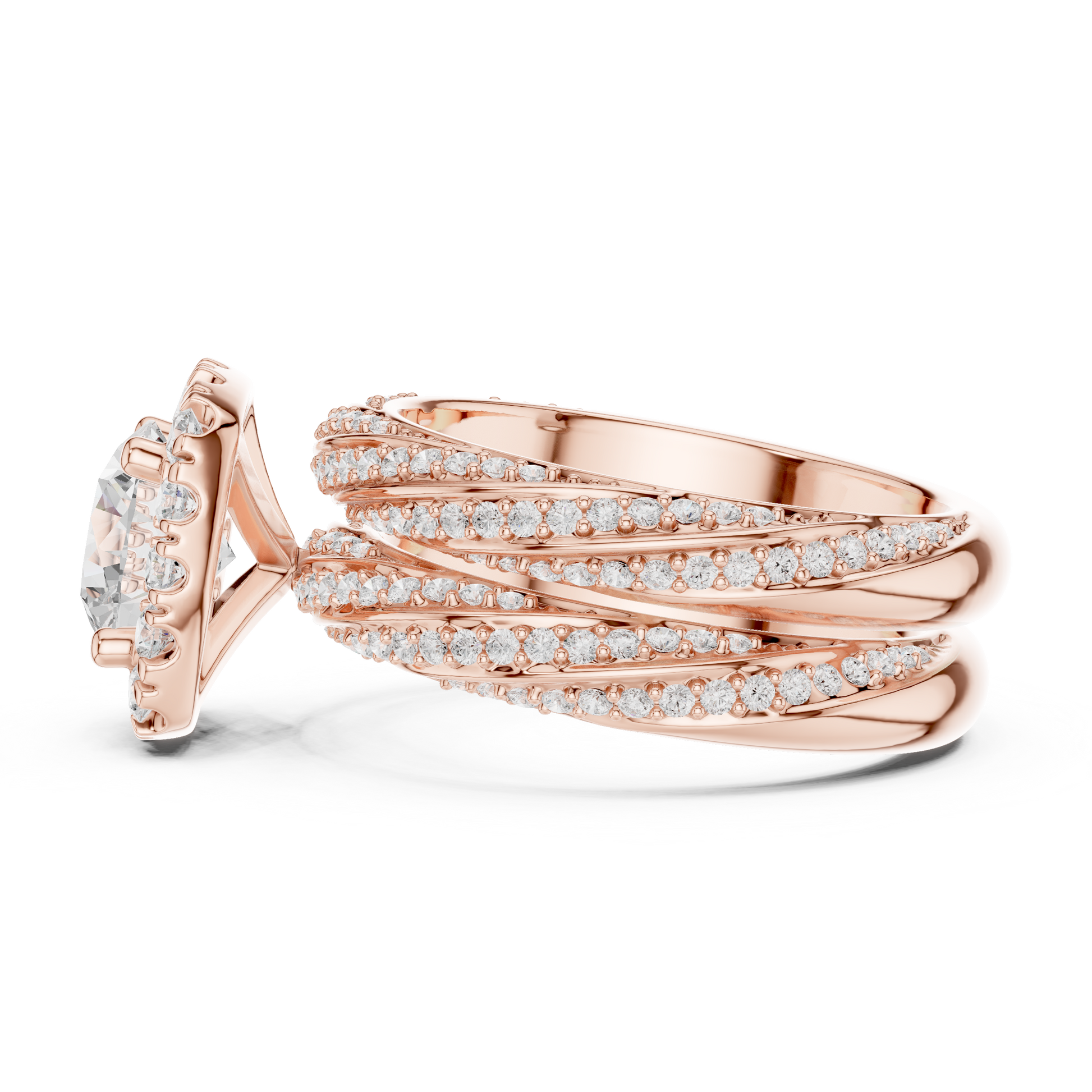 Round Halo Lab Grown Diamond Ring