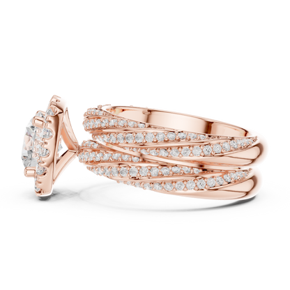 Round Halo Lab Grown Diamond Ring