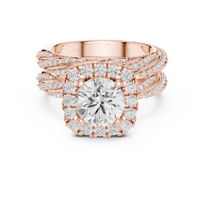 Round Halo Lab Grown Diamond Ring