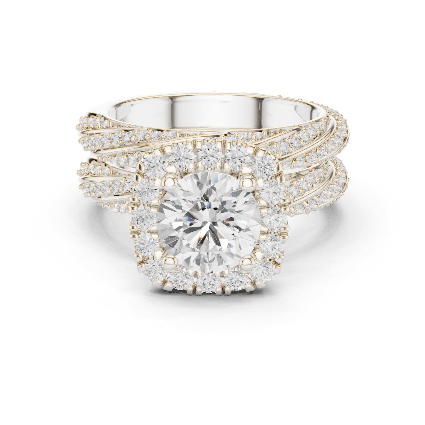 Round Halo Lab Grown Diamond Ring