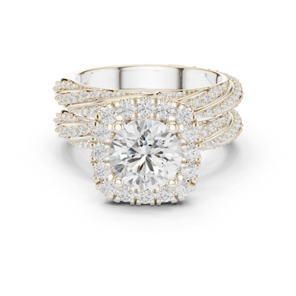 Round Halo Lab Grown Diamond Ring