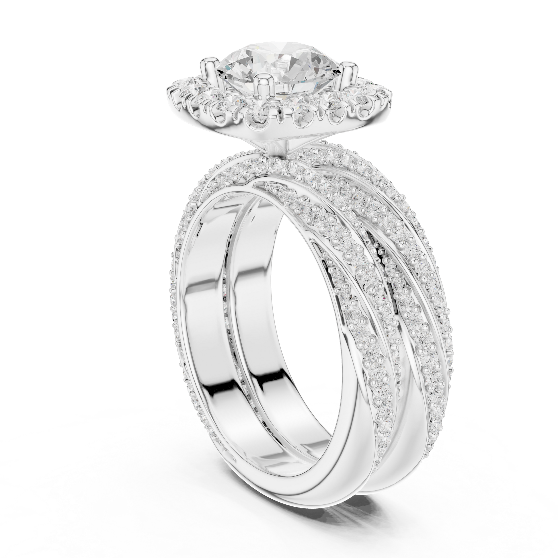 Round Halo Lab Grown Diamond Ring