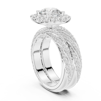 Round Halo Lab Grown Diamond Ring
