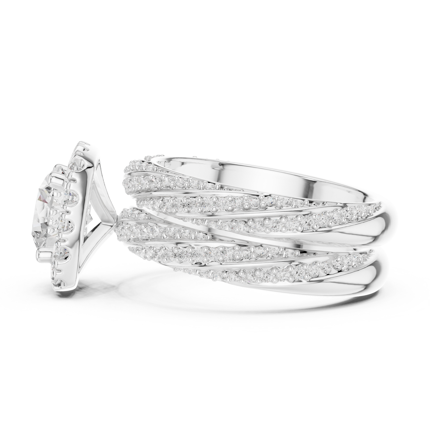 Round Halo Lab Grown Diamond Ring
