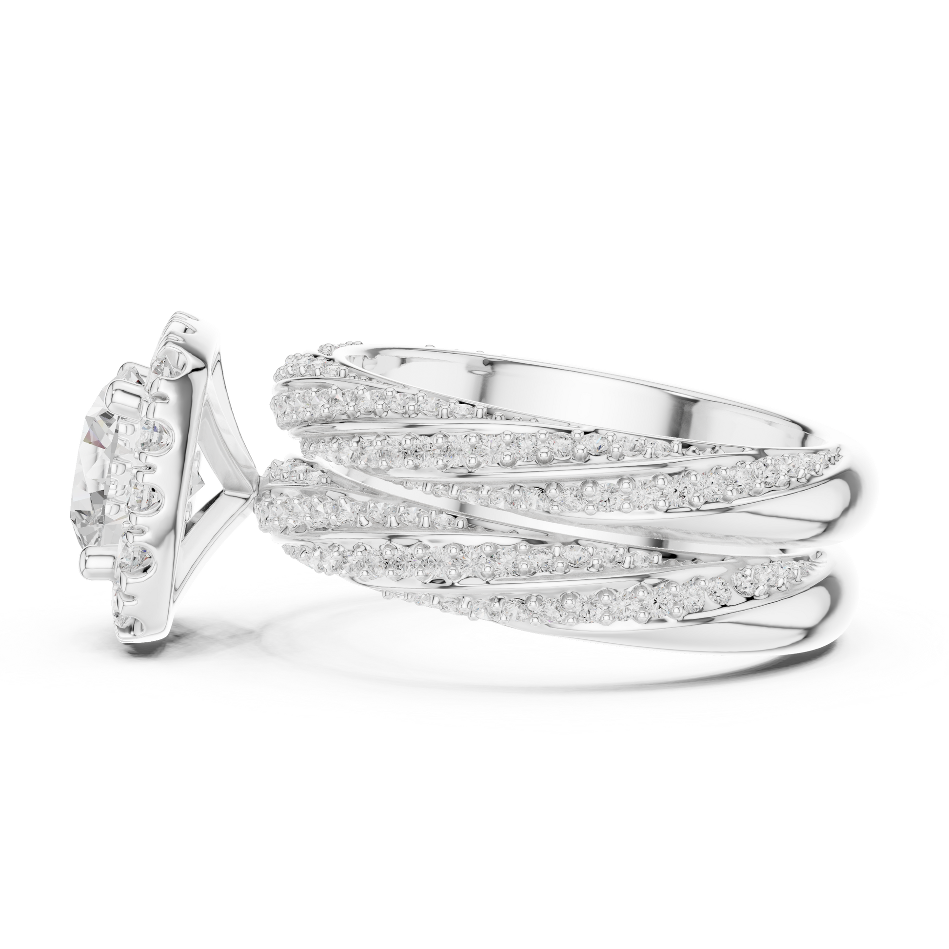 Round Halo Lab Grown Diamond Ring