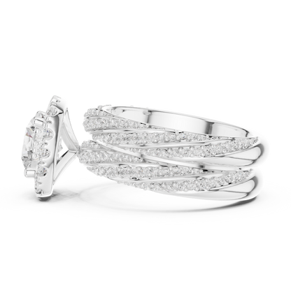 Round Halo Lab Grown Diamond Ring