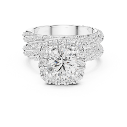 Round Halo Lab Grown Diamond Ring