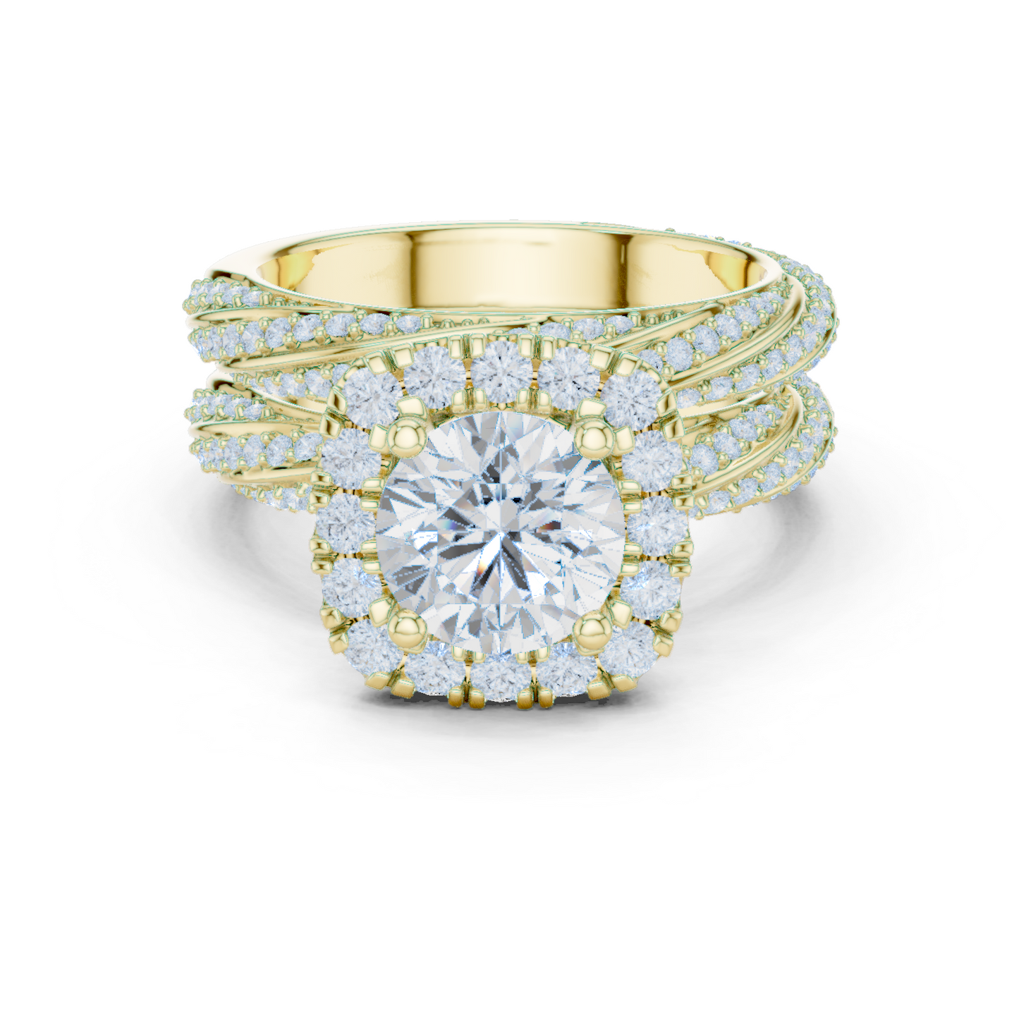 Round Halo Lab Grown Diamond Ring