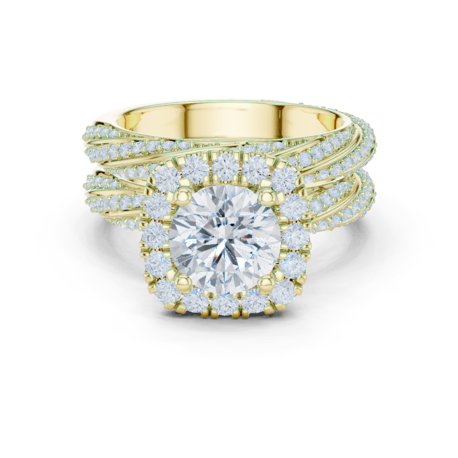 Round Halo Lab Grown Diamond Ring