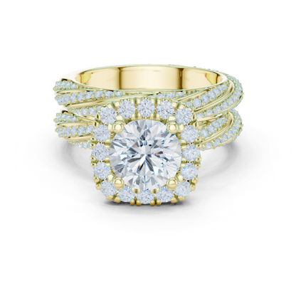 Round Halo Lab Grown Diamond Ring