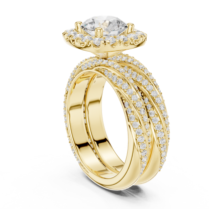 Round Halo Lab Grown Diamond Ring