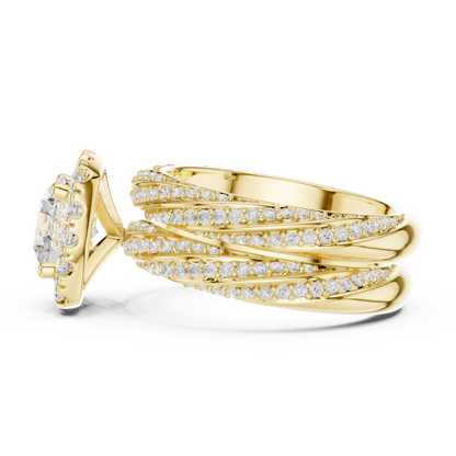 Round Halo Lab Grown Diamond Ring